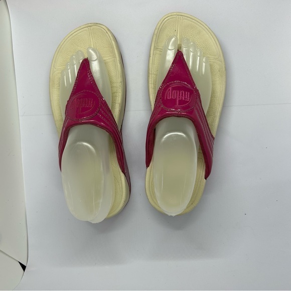 Fitflop Barbiecore Pink Toe Thong Sandals US8 - Picture 1 of 11